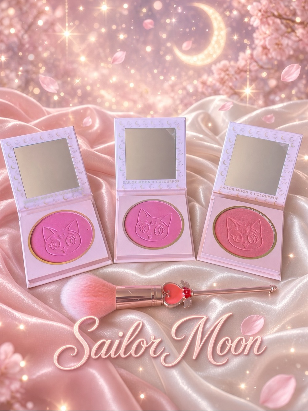 Sailor Moon ColourPop Blush & Pink Heart Wand Makeup Brush